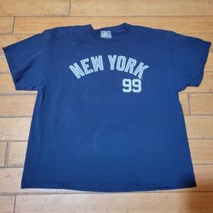 Aaron Judge 99 NY Yankees Majestic Jersey T Shirt Mens Size XL